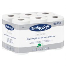 Toiletpapir, Bulkysoft, 2-lags, 24m x 9cm, Ø10cm, hvid, 100% nyfiber