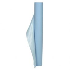 Lejepapir, neutral, 1-lags, 65m x 58cm, lyseblå, med PE-belægning, uperforeret