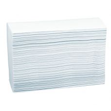 Håndklædeark, ABENA Care-Ness Excellent, 3-lags, W-fold, 32x20,5cm, 8 cm, hvid, 100% nyfiber