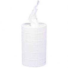 Håndklæderulle, neutral, 1-lags, Mini, 120m x 20cm, Ø12,5cm, hvid, 100% nyfiber, uden hylse