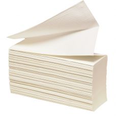 Håndklædeark, 3-lags, W-fold, 32x23,5cm, 8 cm, hvid, 100% nyfiber