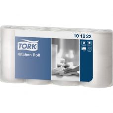 Køkkenrulle, Tork Plus, 2-lags, 16,6m x 20,9cm, Ø10,4cm, hvid, blandingsfibre