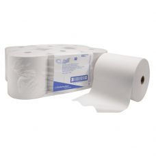 Håndklæderulle, Kimberly-Clark Scott, 1-lags, 304m x 20cm, Ø20cm, hvid, blandingsfibre, airflex