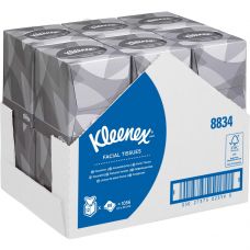Ansigtsservietter, Kimberly-Clark Kleenex, 2-lags, 30,8x23,4cm, hvid, 100% nyfiber