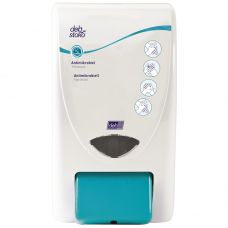 Dispenser, SCJ Professional OxyBac, 1000 ml, hvid, manuel, med lyseblå knap,0,75 ml pr. dosering