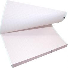 EKG papir, Schiller, Z-fold, 9,5x11,4cm, lyserød