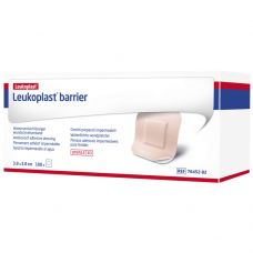 Hæfteplaster, Leukoplast Barrier, 3,8x3,8cm, vandfast, beige, steril