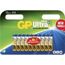 Batteri, GP Ultra Plus, Alkaline, AAA, 1,5V, 10-pak