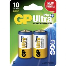 Batteri, GP Ultra Plus, Alkaline, C, 1,5V, 2-pak