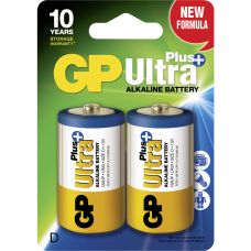 Batteri, GP Ultra Plus, Alkaline, D, 1,5V, 2-pak