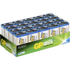 Batteri, GP Ultra Plus, Alkaline, 9V, 20-pak