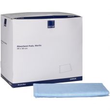 Absorberende bandage, ABENA, 20x30cm, hvid, steril, med blå bagside