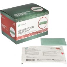 Hydrofob bandage, Sorbact Absorption, 9x7cm, grøn, absorptionsbandage, steril