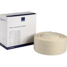 Tubular bandage, ABENA, 10m x 10cm, hvid, kompressionsbandage, til knæ og lår, str. F, latexfri, usteril