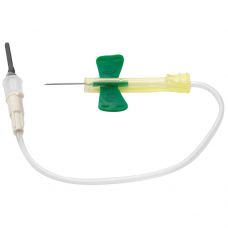 Blodprøvetagningskanyle, BD Vacutainer Safety-Lok, grøn, 21G, 0,8 x 19mm, 18cm slange, steril