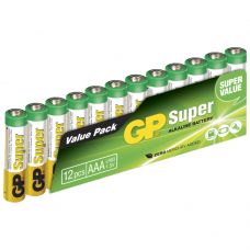 Batteri, GP, Alkaline, AAA, 1,5V, 12 stk.