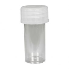 Urinprøveflaske, 15 ml, transparent, PS/PE, med skruelåg