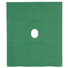 Hulstykke, Barrier, 2-lags, 60x50cm, grøn, med klæb, med hul 6x8cm, steril, engangs