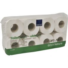 Toiletpapir, ABENA Care-Ness Nature, 2-lags, 31,25m x 9,6cm, Ø11,5cm, natur, 100% genbrugspapir