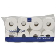 Toiletpapir, ABENA Care-Ness Excellent, 3-lags, 34,2m x 9,75cm, hvid, 100% nyfiber
