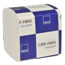 Toiletpapir i ark, ABENA Care-Ness Excellent, 2-lags, 21x11cm, hvid, 100% nyfiber
