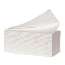 Håndklædeark, neutral, 3-lags, V-fold, 21,5x24cm, 10,5 cm, hvid, 100% nyfiber