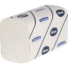 Håndklædeark, Kimberly-Clark Kleenex, 2-lags, W-fold, 41,5x21,5cm, 10,5 cm, hvid, blandingsfibre